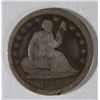 Image 1 : 1838 no drpy Seated Liberty quarter G/VG  oes have some marks obv.