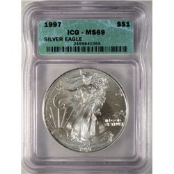 1997 American Silver Eagle ICG MS-69