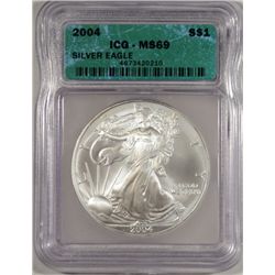 2004 American Silver Eagle ICG MS-69