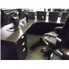 Image 2 : BLACK ONYX BOW FRONT L-SHAPE EXECUTIVE DESK