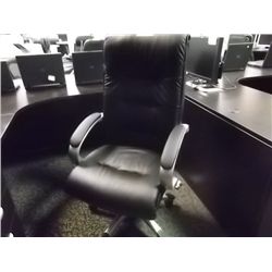 BLACK HIGH BACK LEATHER EXECUTIVE CHAIR