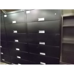 HON BLACK 6 DRAWER MEDICAL FILE