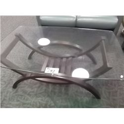 GLASS COFFEE TABLE & END TABLE