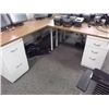 Image 2 : STEELCASE L-SHAPE DESK WITH PARTITION