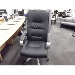 BLACK LEATHER HIGH BACK EXECUTIVE CHAIR