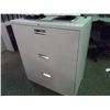 Image 1 : HON GREY 3 DRAWER LATERAL FILE CABINET