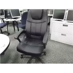 BLACK LEATHER HIGH BACK EXECUTIVE CHAIR (S2)