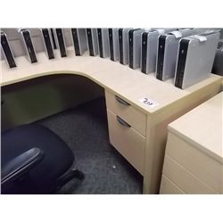 MAPLE CORNER COMPUTER DESK WITH MOBILE 3 DRAWER