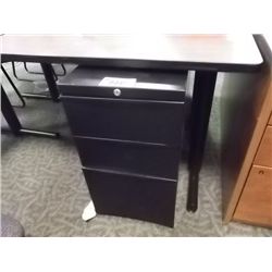 BLACK 3 DRAWER PEDESTAL