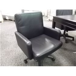 SCALI DURANTE BLACK LEATHER MID BACK TILTING CHAIR