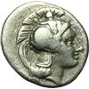 Image 1 : Greek.  Italy. Lucania, Thourioi.  Triobol, circa 350-300 BC. Obv.: Helmeted head of Athena right. R