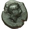 Image 1 : Greek.  Sicily. Nakona.  Hexas (?), circa 330-310 BC. Obv.: Female head right. Rev.: Sheep standing 