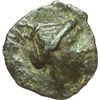 Image 1 : Greek.  Sicily. Nakona.  Hexas (?), circa 330-310 BC. Obv.: Female head right. Rev.: Sheep standing 