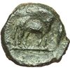Image 2 : Greek.  Sicily. Nakona.  Hexas (?), circa 330-310 BC. Obv.: Female head right. Rev.: Sheep standing 