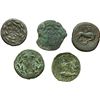 Image 2 : Greek.  Sicily. Panormos, under Roman rule.  Lot of 5 asses. Obv.: Laureate head of Janus. Rev.: She