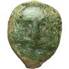 Image 1 : Greek.  Sicily. Selinunte.  Cast hexas, circa 440-425 BC. Obv.: Head of Sileno facing. Rev.: Leaf an