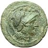 Image 1 : Roman Republican.    Sextantal standard. Triens, after 211 BC. Obv.: Head of Minerva right. Four pel