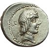 Image 1 : Roman Republican.    L. Calpurnius Piso Frugi. Denarius, 90 BC. Obv.: Laureate head of Apollo right.