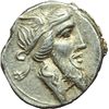 Image 1 : Roman Republican.    Q. Titius. Denarius, 90 BC. Obv.: Head of Mutinus Titinus right, wearing winged