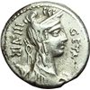 Image 1 : Roman Republican.    C. Hosidius C.f. Geta. Denarius, 68 BC. Obv.: Diademed bust of Diana right, bow