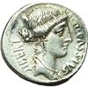 Image 1 : Roman Republican.    Q. Cassius Longinus. Denarius, 55 BC. Obv.: Head of Libertas right. LIBERT behi