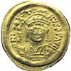 Image 1 : Byzantine.    Justin II (565-578). Solidus, Constantinople. Obv.: D N IVSTINVS PP AVI. Elmeted and c