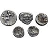 Image 2 : Lotti classici.  Grecia Continentale.   Lotto di 5 divisionali d'argento da classificare.     AG.   