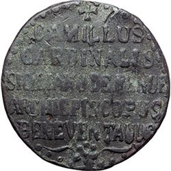 Monete e Medaglie di Zecche Italiane.   Benevento. Cardinale Camillo Siciliano di Rende (1879-1897).