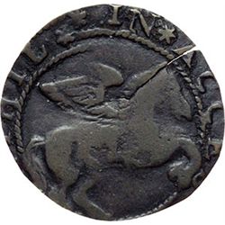 Monete e Medaglie di Zecche Italiane.   Correggio. Monetazione anonima (sec. XVI). Cavallotto con Sa