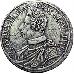 Monete e Medaglie di Zecche Italiane.   Firenze. Cosimo II de' Medici (1608-1620). Piastra 1611.    