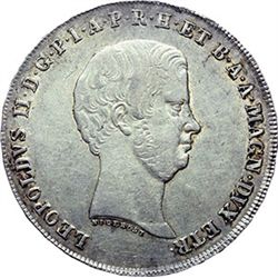 Monete e Medaglie di Zecche Italiane.   Firenze. Leopoldo II di Lorena (1824-1859). Francescone 1856