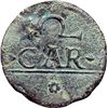 Image 1 : Monete e Medaglie di Zecche Italiane.   Italia Meridionale.  Tessera con CAR e GRA.     AE.    R.  B