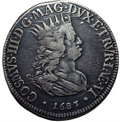 Monete e Medaglie di Zecche Italiane.   Livorno. Cosimo III de' Medici (1670-1723). Tollero 1683.   