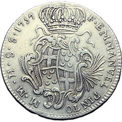 Monete e Medaglie di Zecche Italiane.   Malta. Fra Emmanuel Pinto (1741-1773). 30 tarì 1757.    R.-S