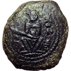 Monete e Medaglie di Zecche Italiane.   Messina. Ruggero II (1105-1154). Doppio follaro.    Sp. 50/5