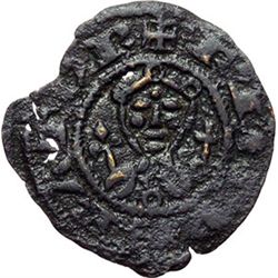 Monete e Medaglie di Zecche Italiane.   Messina. Federico II (1197-1250). Denaro, ca 1220.    Sp. -.