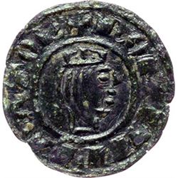 Monete e Medaglie di Zecche Italiane.   Messina. Federico II (1197-1250). Mezzo denaro circa 1243.  