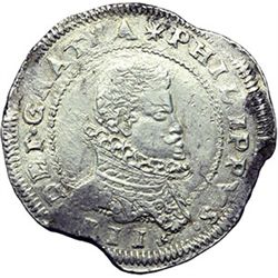 Monete e Medaglie di Zecche Italiane.   Messina. Filippo III (1598-1621). Scudo 1611.    Sp. 5. MIR 