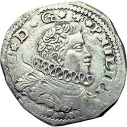 Monete e Medaglie di Zecche Italiane.   Messina. Filippo IV (1621-1665). 4 tarì 1648, IP-MP.    MIR 