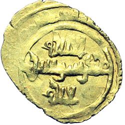 Monete e Medaglie di Zecche Italiane.   Messina o Palermo. Ruggero I  (1072-1101). Tarì.    Sp. 6. M