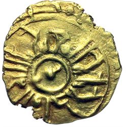 Monete e Medaglie di Zecche Italiane.   Messina o Palermo. Ruggero II (1105-1154). Tarì.    Sp. 63/7