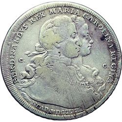 Monete e Medaglie di Zecche Italiane.   Napoli. Ferdinando IV (1759-1816). Piastra 1772.    MIR 367.