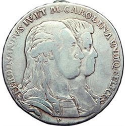 Monete e Medaglie di Zecche Italiane.   Napoli. Ferdinando IV (1759-1816). Piastra 1791.    MIR 372.