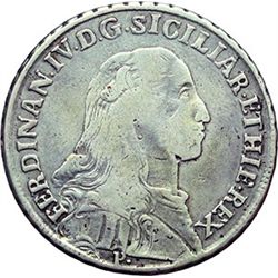 Monete e Medaglie di Zecche Italiane.   Napoli. Ferdinando IV  (1759-1816). Mezza piastra 1792.    M