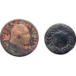 Monete e Medaglie di Zecche Italiane.   Napoli. Ferdinando IV  (1759-1816). Lotto di 2 monete: 8 e 5