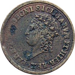 Monete e Medaglie di Zecche Italiane.   Napoli. Ferdinando I (1816-1825). Tornese 1817.    MIR 471. 