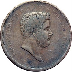 Monete e Medaglie di Zecche Italiane.   Napoli. Ferdinando II (1830-1859). 10 tornesi 1839.    MIR 5