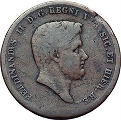 Monete e Medaglie di Zecche Italiane.   Napoli. Ferdinando II (1830-1859). 10 tornesi 1847.    MIR 5