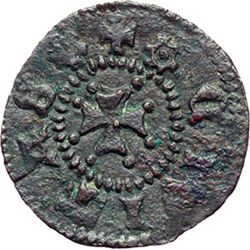 Monete e Medaglie di Zecche Italiane.   Padova. Francesco II da Carrara (1390-1405). Quattrino da du