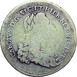 Monete e Medaglie di Zecche Italiane.   Palermo. Carlo di Borbone (1734-1759). 6 tarì 1735.    Sp. 1